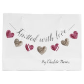 Handgemachte Geschenke "mit Liebe gegossen" Große Geschenktüte (Rückseite)