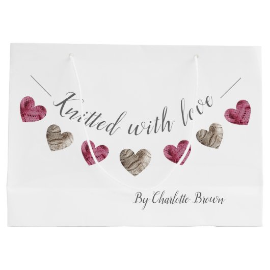 Handgemachte Geschenke "mit Liebe gegossen" Große Geschenktüte (Rückseite)