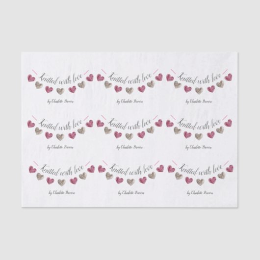 Handgemachte Geschenke "mit Liebe gegossen" Seidenpapier (Vorderseite)