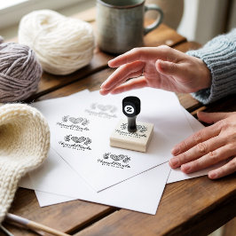 Handgemachte Geschenke rustikale Liebe Herz Logo-V Gummistempel