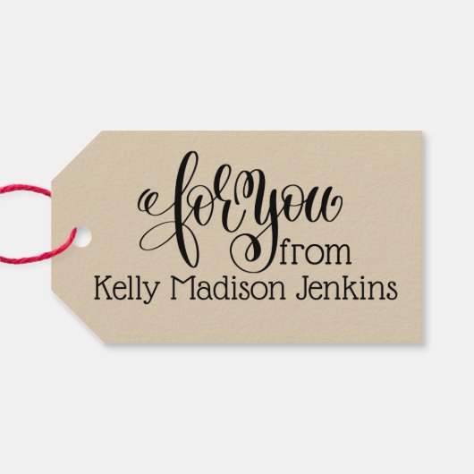 Handgemachte Geschenktafel Geschenkanhänger (Rückseite Horizontal)