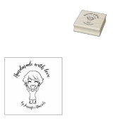Handgemachte Handarbeit mit Liebe Name Person spri Gummistempel (Stempel)