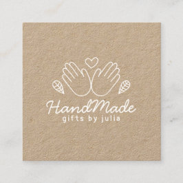 Handgemachte Handarbeit moderne braune Kraftpapier Telefonnummerkarte