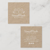 Handgemachte Handarbeit moderne braune Kraftpapier Telefonnummerkarte (Vorne/Hinten)