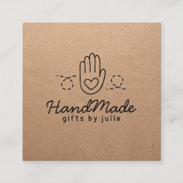 Handgemachte Handarbeit moderne braune Kraftpapier Telefonnummerkarte