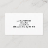 Handgemachte Keramik Visitenkarte (Rückseite)