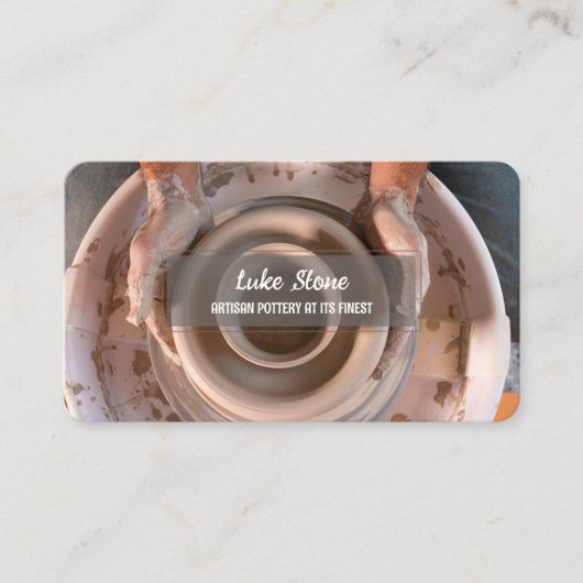 Handgemachte Keramik Visitenkarte (Vorderseite)