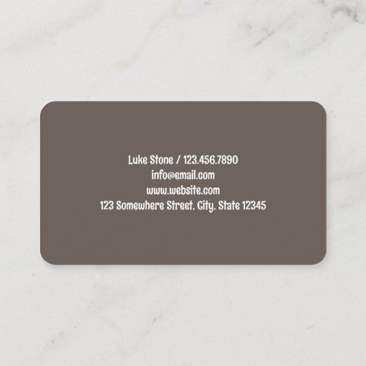 Handgemachte Keramik Visitenkarte (Rückseite)