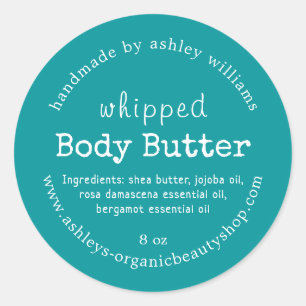 Handgemachte Körperbutter Bio Geschäft Grün Runder Aufkleber