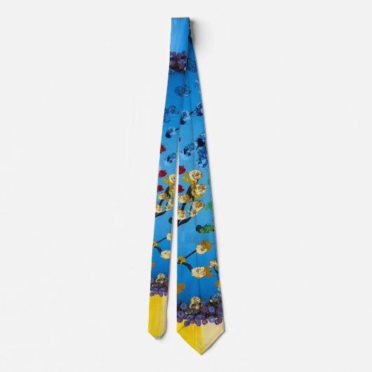 Handgemachte Kunst - Das Blumenrad Krawatte (Rückseite)