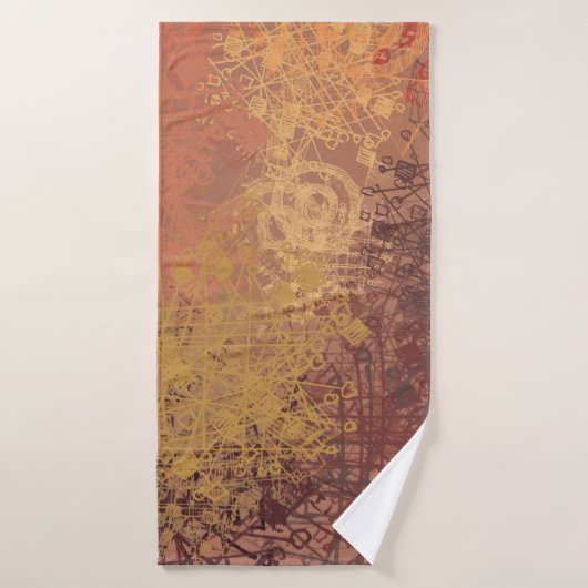Handgemachte Kunst. Farbige Textur. Moderne Kunstw Badehandtuch (Badehandtuch)