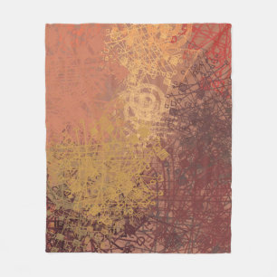 Handgemachte Kunst. Farbige Textur. Moderne Kunstw Fleecedecke