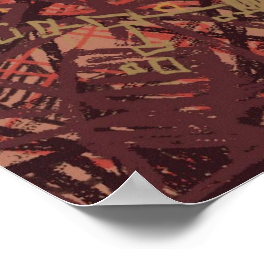 Handgemachte Kunst. Farbige Textur. Moderne Kunstw Poster (Ecke)