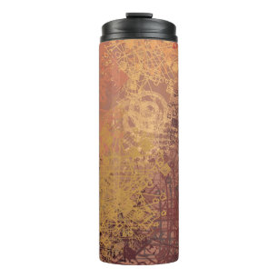 Handgemachte Kunst. Farbige Textur. Moderne Kunstw Thermosbecher