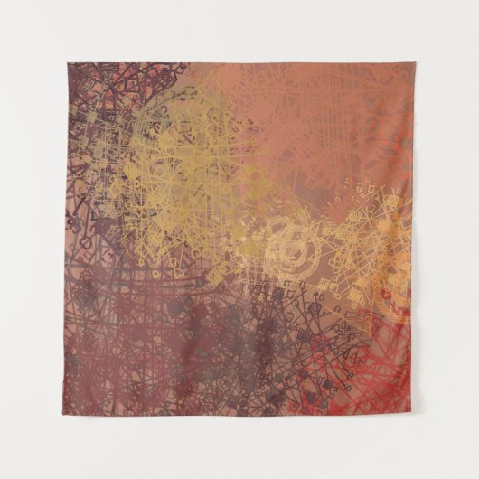 Handgemachte Kunst. Farbige Textur. Moderne Kunstw Wandteppich (Vorderseite (Horizontal))