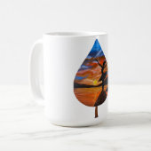 Handgemachte Kunst / Tanzen mit der Sonne Kaffeetasse (Vorderseite Links)