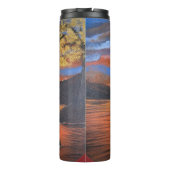 Handgemachte Kunst / Tanzen mit der Sonne Thermosbecher (Rückseite)