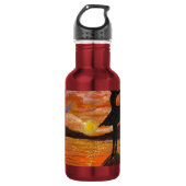 Handgemachte Kunst / Tanzen mit Sonnen Edelstahlflasche (Vorderseite)