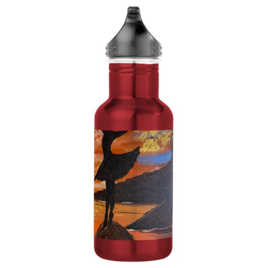 Handgemachte Kunst / Tanzen mit Sonnen Edelstahlflasche (Rechts)