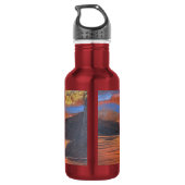 Handgemachte Kunst / Tanzen mit Sonnen Edelstahlflasche (Rückseite)