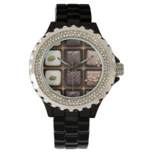 Handgemachte Luxusschokolade in einem Kasten Armbanduhr