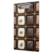 Handgemachte Luxusschokolade in einem Kasten Klemmbrett (Links)