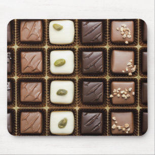 Handgemachte Luxusschokolade in einem Kasten Mousepad