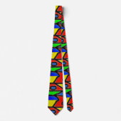 Handgemachte Mosaike, Malerei Barcelona Tilles Krawatte (Vorderseite)