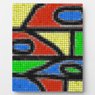 Handgemachte Mosaike, moderne Kunst. Fotoplatte