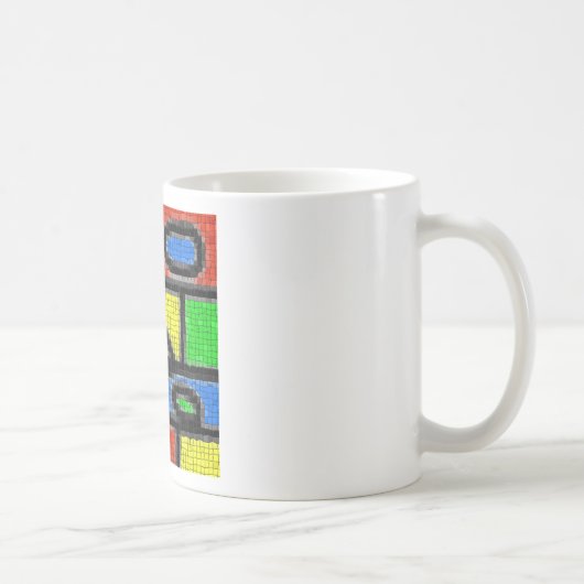 Handgemachte Mosaike, moderne Kunst. Kaffeetasse (Rechts)