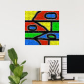 Handgemachte Mosaike, moderne Kunst. Poster (Heimbüro)
