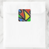Handgemachte Mosaike, moderne Kunst. Quadratischer Aufkleber (Tasche)
