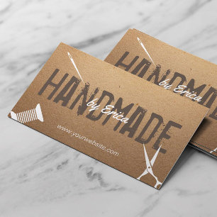 Handgemachte nähende Handwerks-Vintage Pappe Visitenkarte