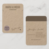 Handgemachte rustikale Naturpapierklassenhalter Visitenkarte (Vorne/Hinten)