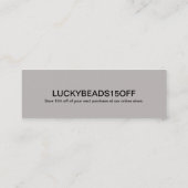 Handgemachte Schmuck-Geschäfts-Visitenkarte Mini Visitenkarte (Rückseite)