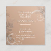 Handgemachte Schmuck Quadratische Visitenkarte (Rückseite)