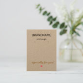 Handgemachte Schmuck Rustic Kraft Paper Earring Ho Visitenkarte (Stehend Vorderseite)