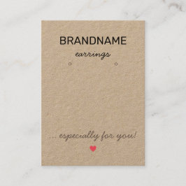 Handgemachte Schmuck Rustic Kraft Paper Earring Ho Visitenkarte