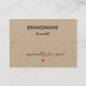 Handgemachte Schmuck Tiny Heart Rustic Bracelet Ho Visitenkarte (Vorderseite)
