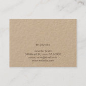 Handgemachte Schmuck Tiny Heart Rustic Bracelet Ho Visitenkarte (Rückseite)