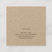 Handgemachte Schmuck Tiny Heart Rustic Ohrringe Ho Quadratische Visitenkarte (Rückseite)