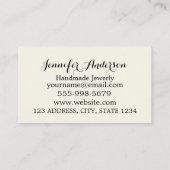 Handgemachte Schmuck Wasserfarbe Blütencreme Elfen Visitenkarte (Rückseite)