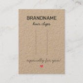 Handgemachte Schmuckstücke Herz Rustikale Haarklam Visitenkarte (Vorderseite)