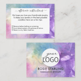 Handgemachte Schmuckwaren für die Nachsorge Visitenkarte