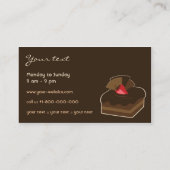 Handgemachte Schokoladen-Visitenkarte Visitenkarte (Rückseite)