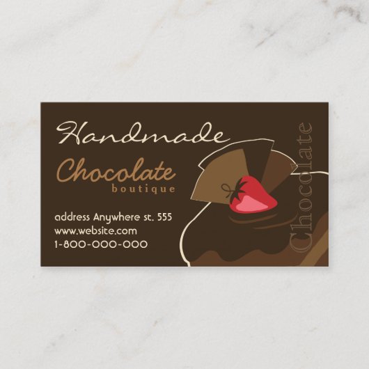 Handgemachte Schokoladen-Visitenkarte Visitenkarte (Vorderseite)