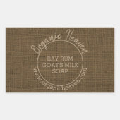 Handgemachte Seife - Rustikales Länderbeutelsiegel Rechteckiger Aufkleber (Vorderseite)