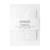 Handgemachte Seifen-Bauchbinde Weiße Produktlabel- Einladungsbanderole (Vorderseite Beispiel)