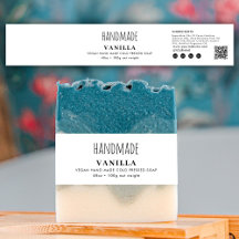 Handgemachte Seifen-Bauchbinde Weiße Produktlabel-