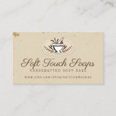 Handgemachte Seifen-Visitenkarte der Mörserstampfe Visitenkarte (Vorderseite)